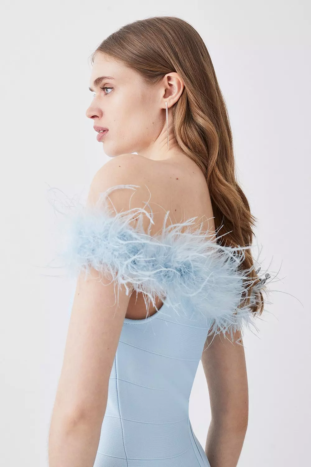 Coast holly store feather cocktail dress